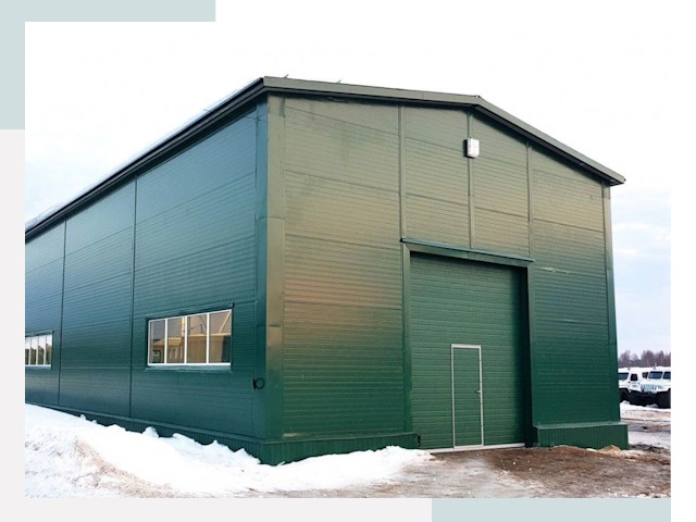 Двускатные ангары в Великих Луке