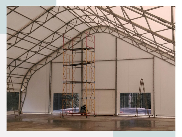 Шатровые ангары в Великих Луке