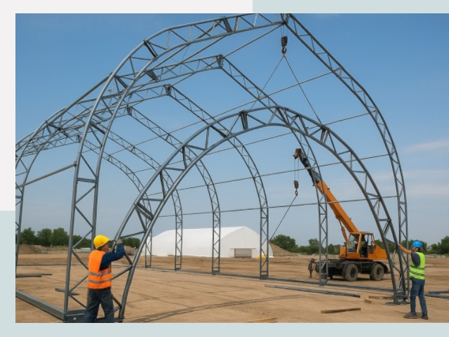 Монтаж ангаров в Великих Луке от 620 руб. - Надежно и быстро